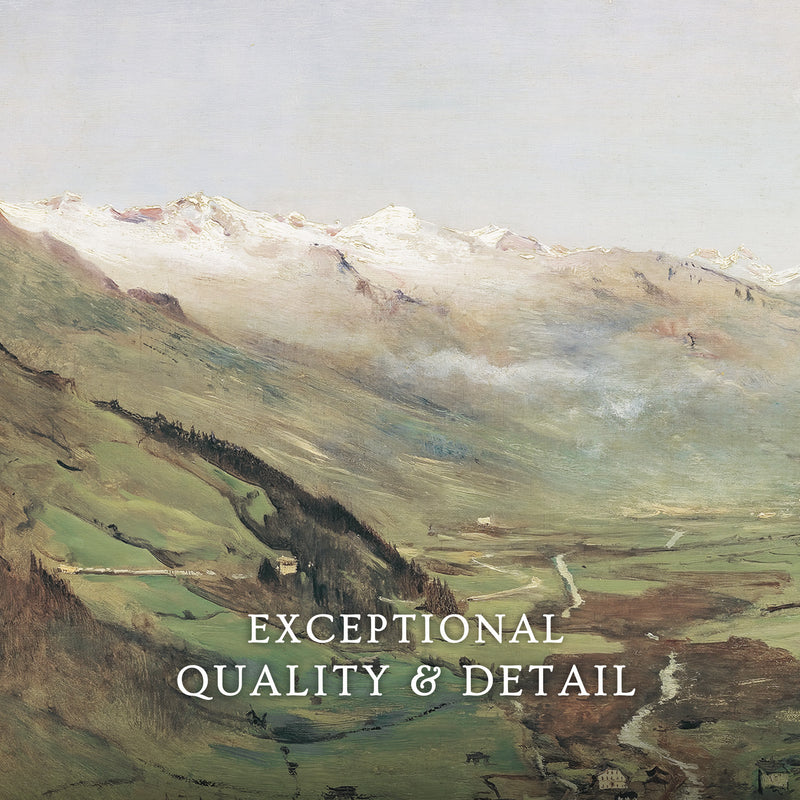 Sunny Mountain Valley Oil Painting No2 - Sage and Rose Prints