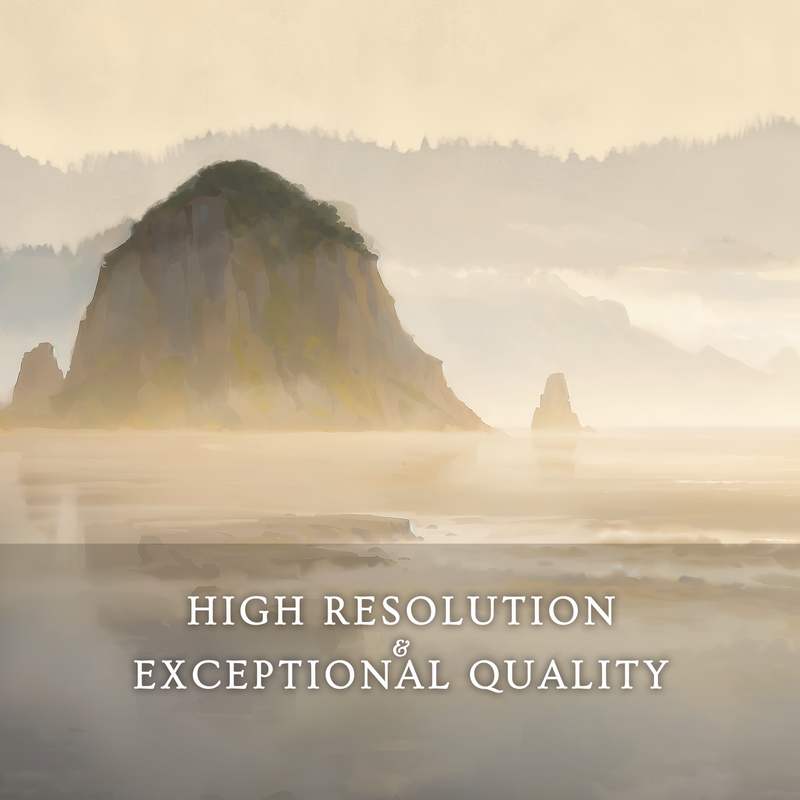 Misty Morning at Canyon Beach No1 - Sage and Rose Prints