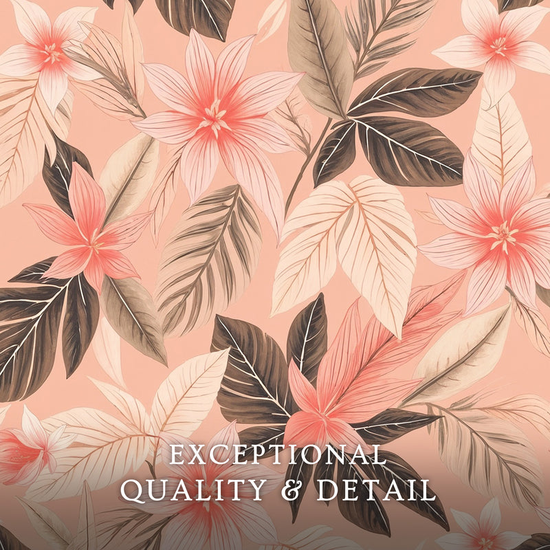 Soft Coral Maximalist Tropics - Sage and Rose Prints