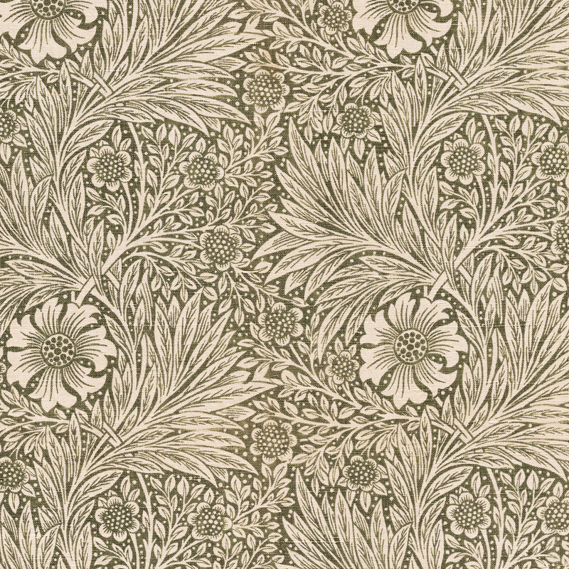 Whimsical Olive and Beige Pattern Wall Art - Sage and Rose Prints