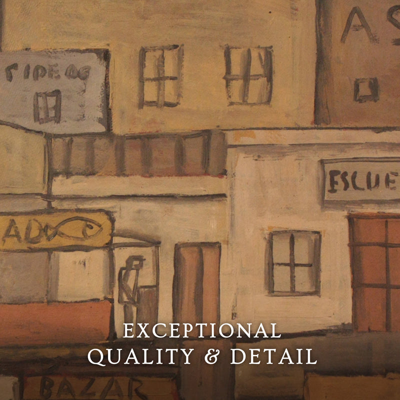 Terracotta Geometric Urban Landscape No2 - Sage and Rose Prints