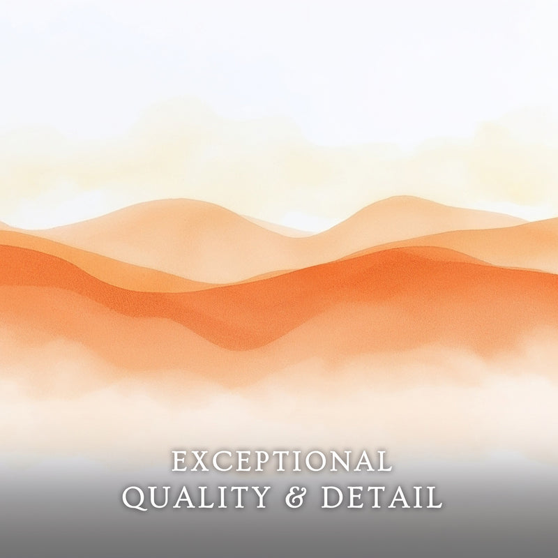 Orange Watercolor Landscape - Sage and Rose Prints
