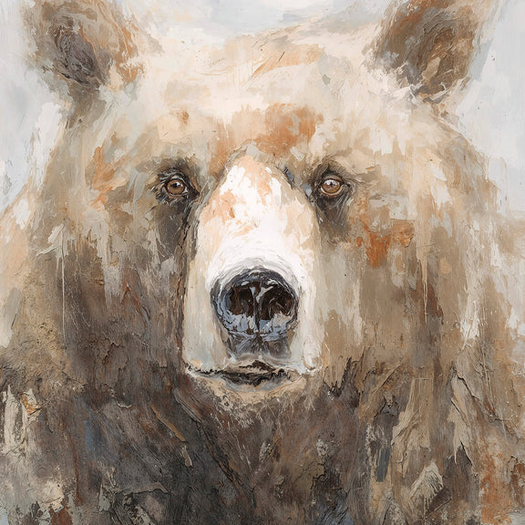Abstract Bear Painting Print - Sage and Rose Prints