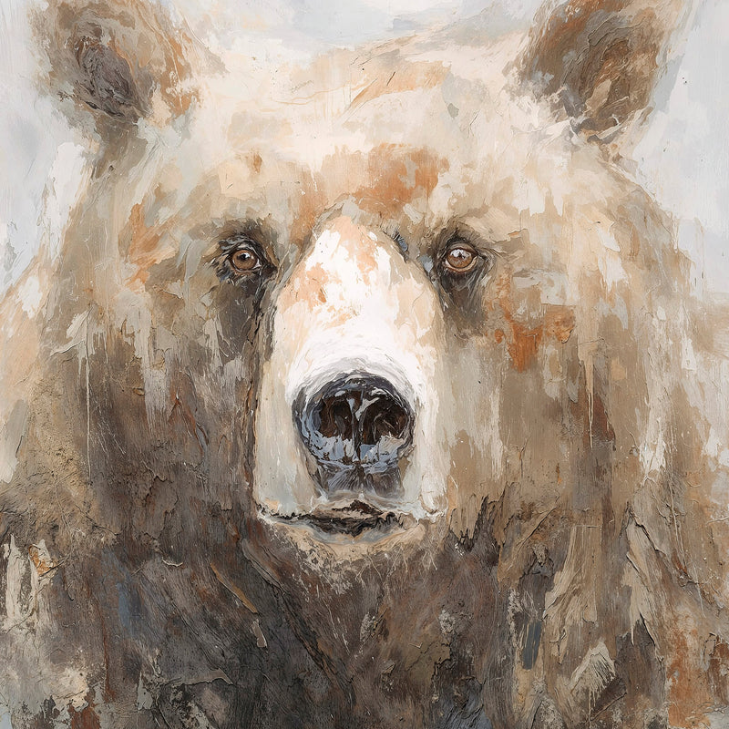 Abstract Bear Painting Print - Sage and Rose Prints