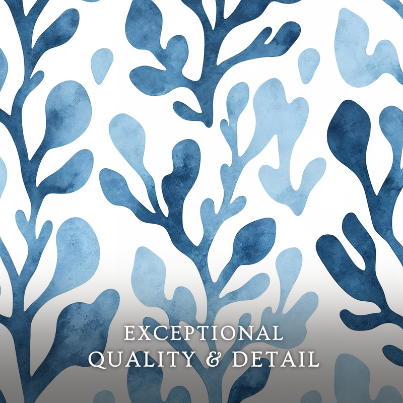 Coastal Blue Seaweed Print - Sage and Rose Prints