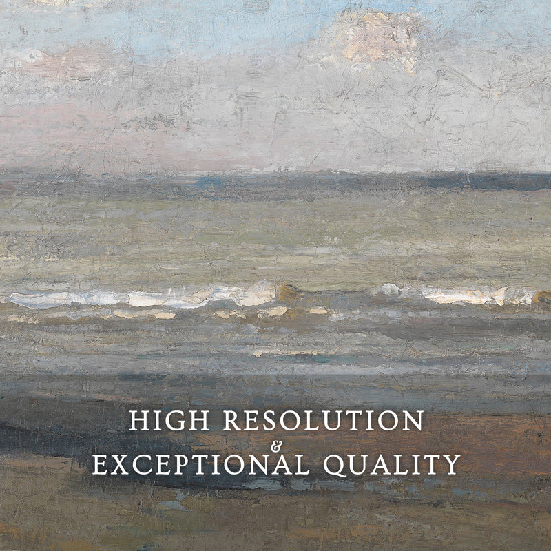 Muted Neutral Ocean Painting - Sage and Rose Prints