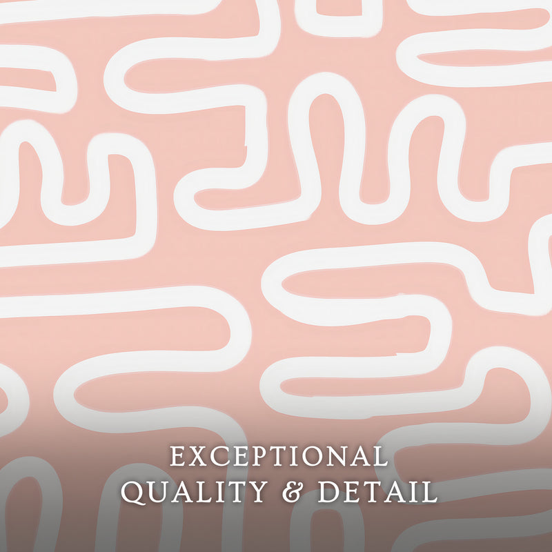 Coral Blush Organic Maze Print - Sage and Rose Prints