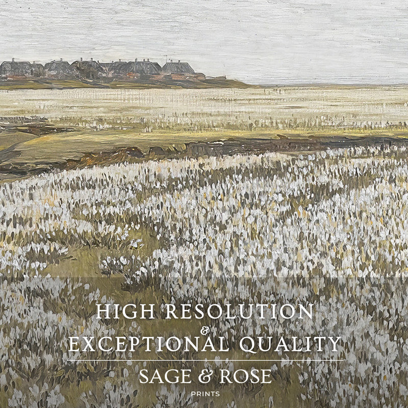Flourishing Fields Landscape Painting No2 - Sage and Rose Prints