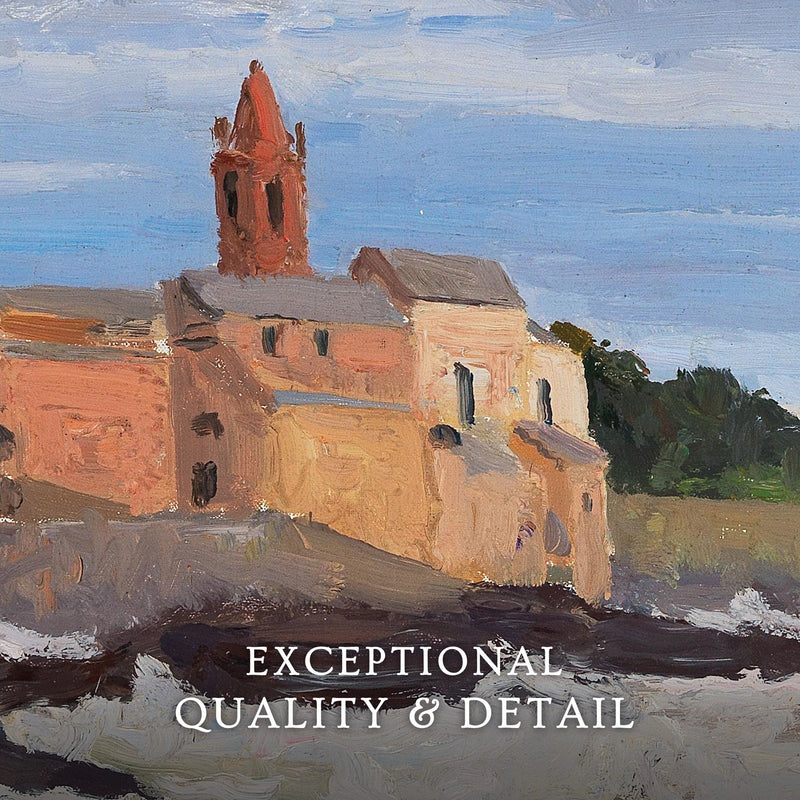 Post Impressionist Coastal Village Print - Sage and Rose Prints