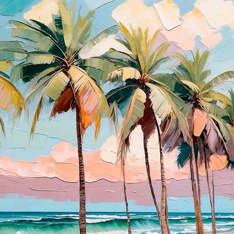 Tropical Palm Trees Square Print
