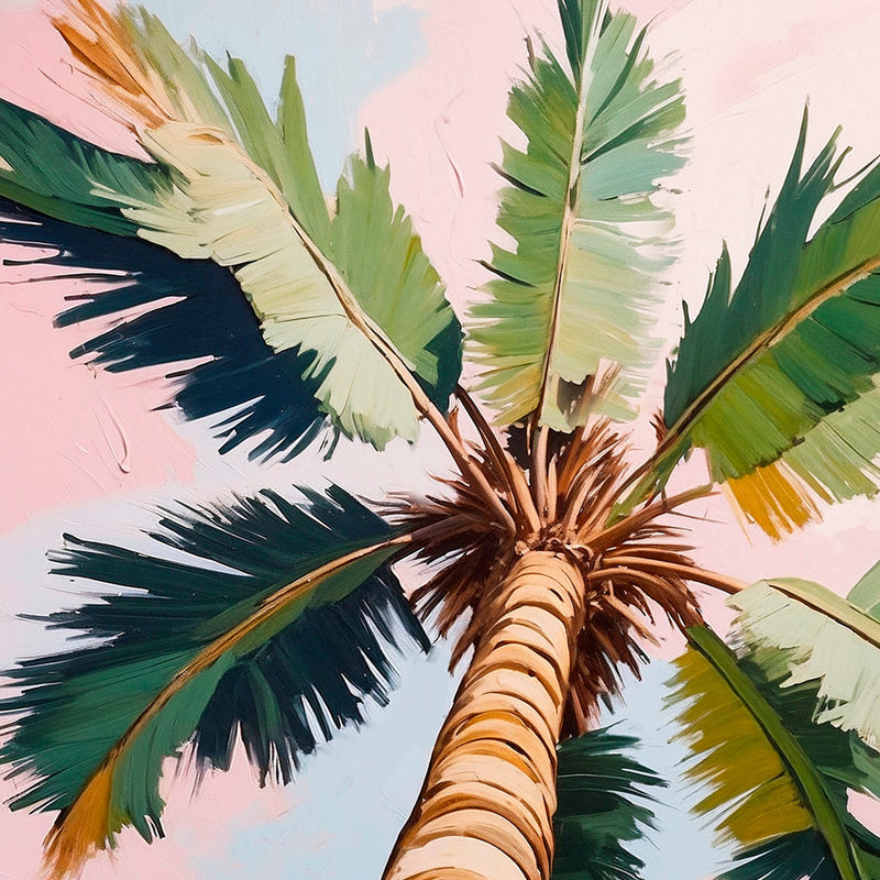 Under the Palm Tropical Square Art