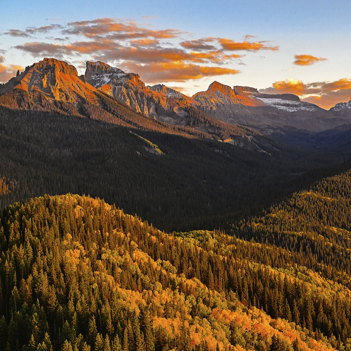 Vibrant Orange Mountain Photography