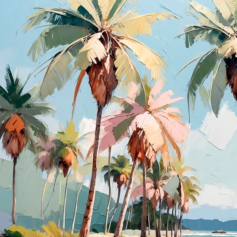 Palms on the Beach Square Print