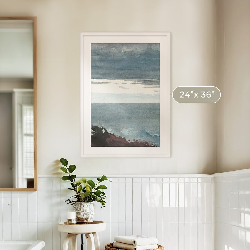 Slate Blue Seascape Print No1 - Sage and Rose Prints