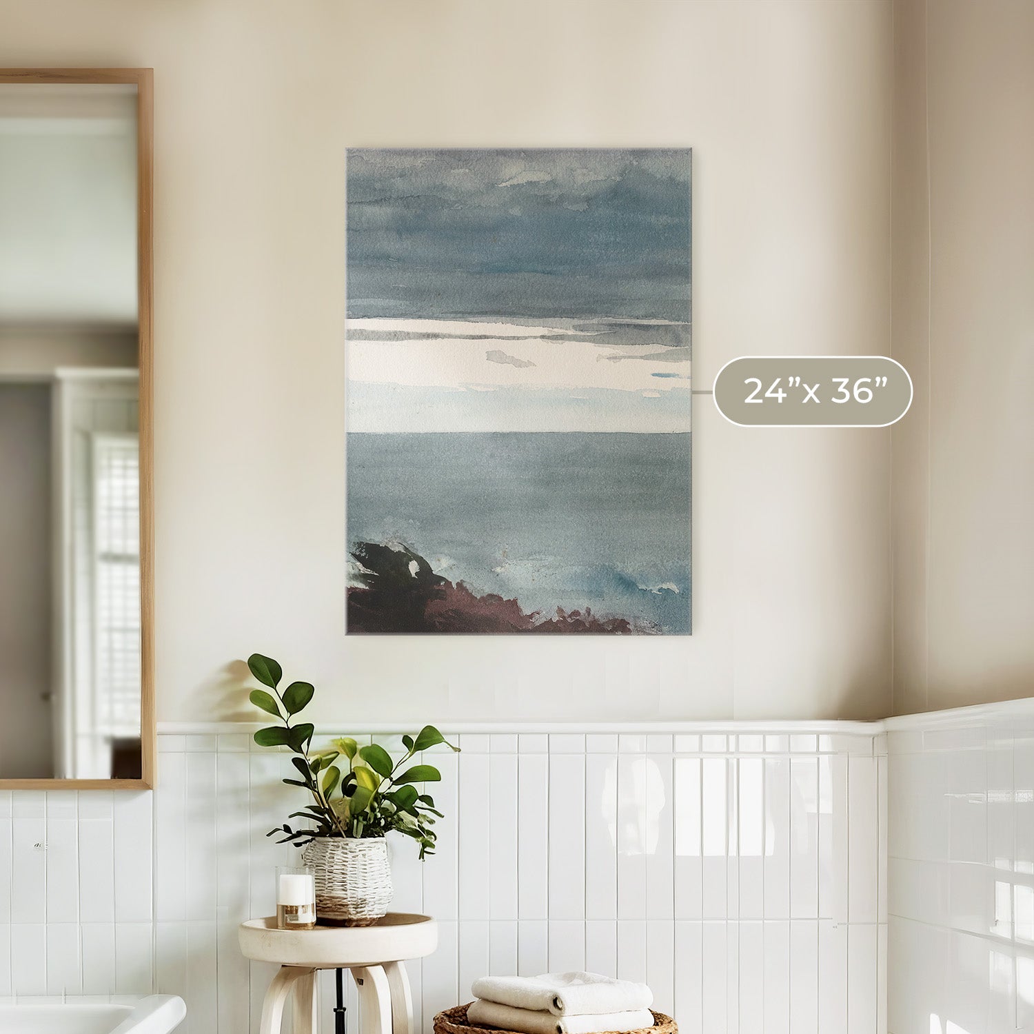Slate Blue Seascape Print No1 - Sage and Rose Prints