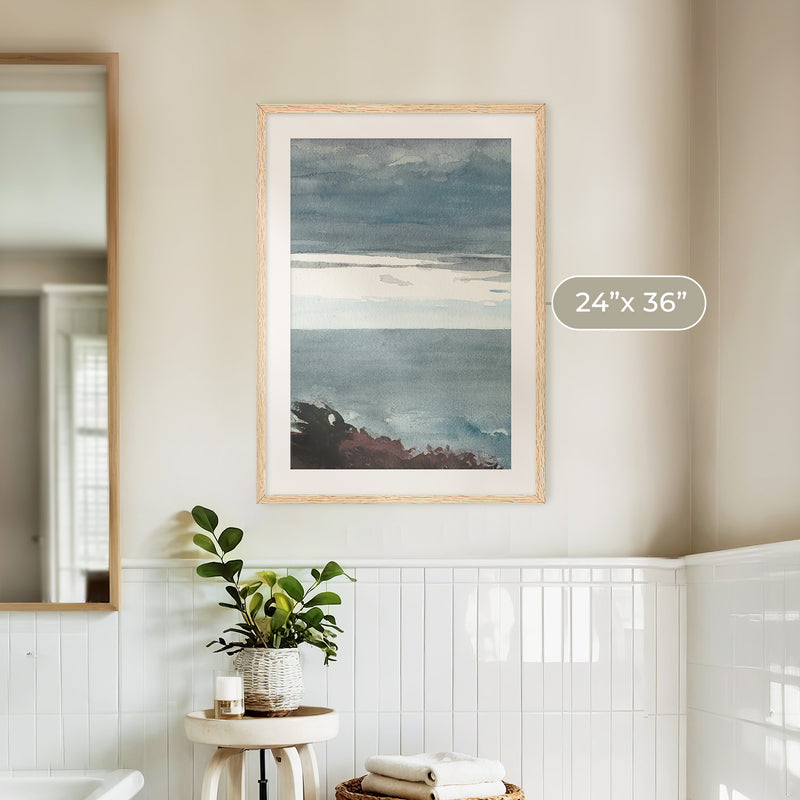 Slate Blue Seascape Print No1 - Sage and Rose Prints