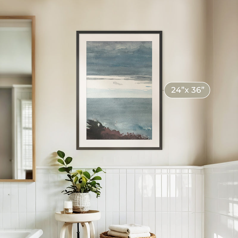 Slate Blue Seascape Print No1 - Sage and Rose Prints