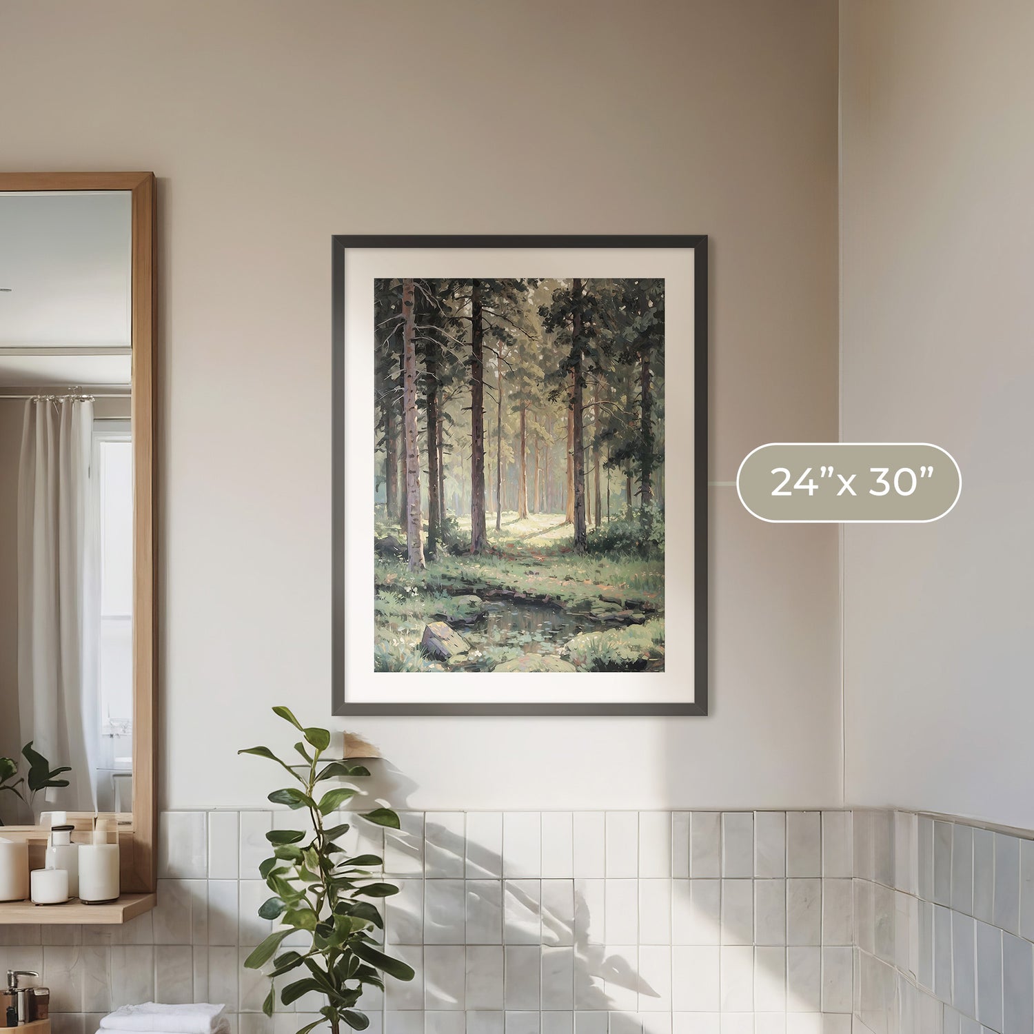 Pacific Northwest Art designed as Airbnb Art-Sage and Rose Prints