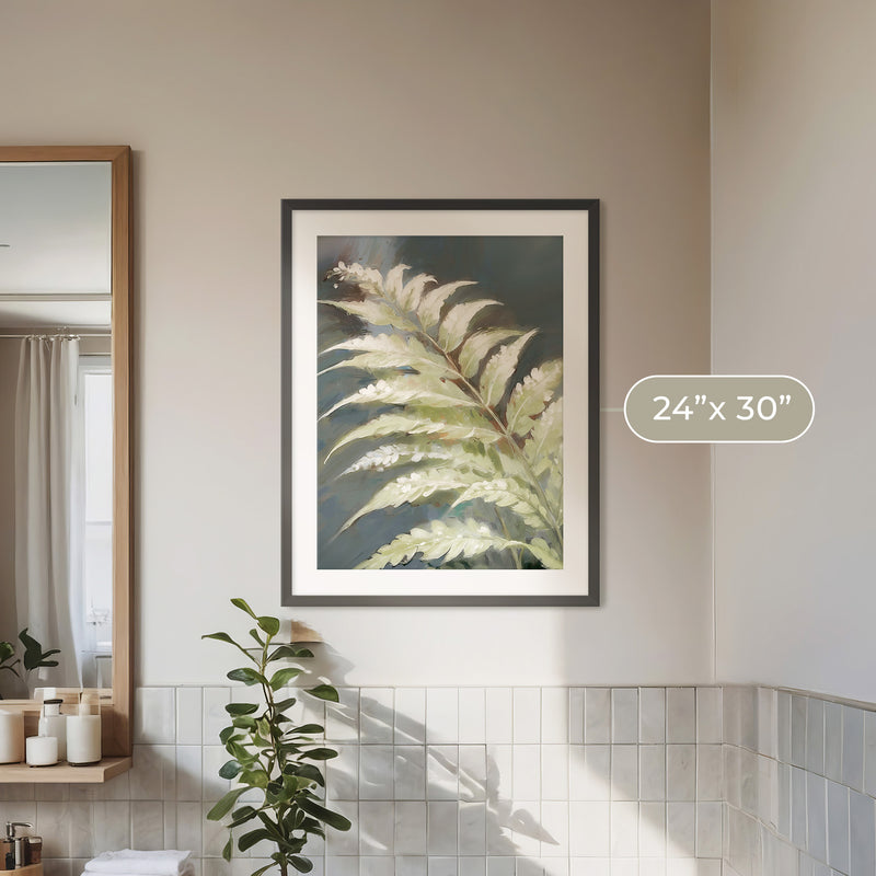 Fern Forest Leaf Botanical Art No1 - Sage and Rose Prints
