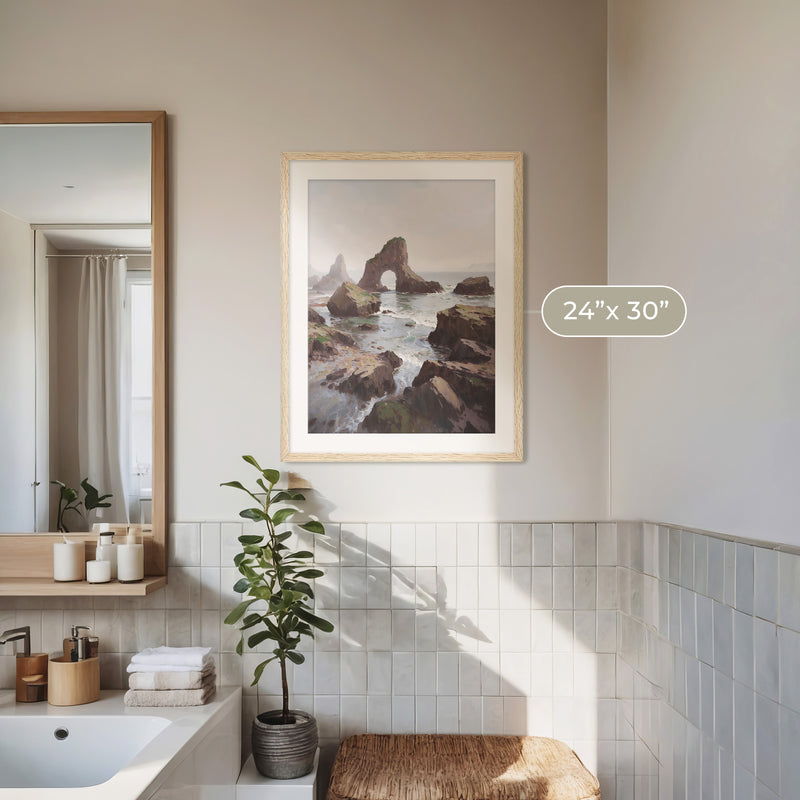 Coastal Rock Arches No1 - Sage and Rose Prints