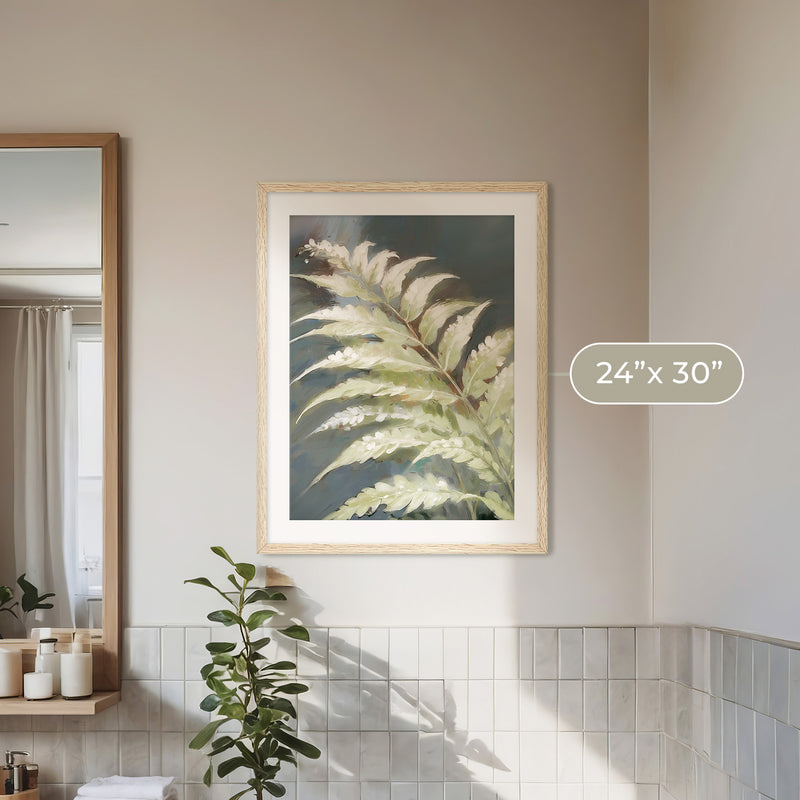 Fern Forest Leaf Botanical Art No1 - Sage and Rose Prints