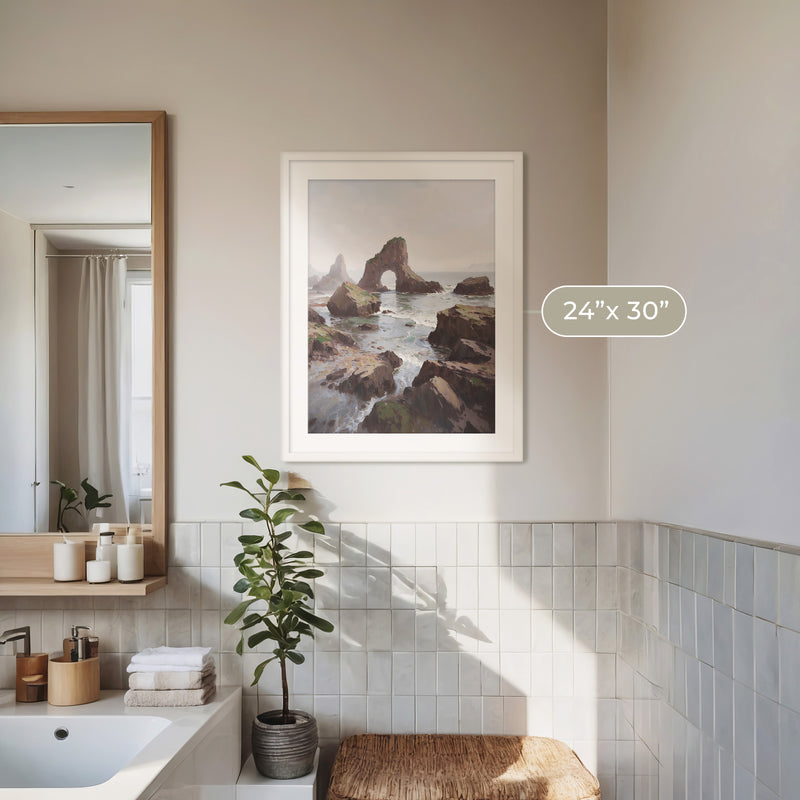 Coastal Rock Arches No1 - Sage and Rose Prints