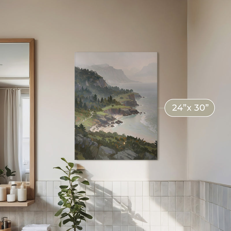 Pacific Coast Painting No1 - Sage and Rose Prints