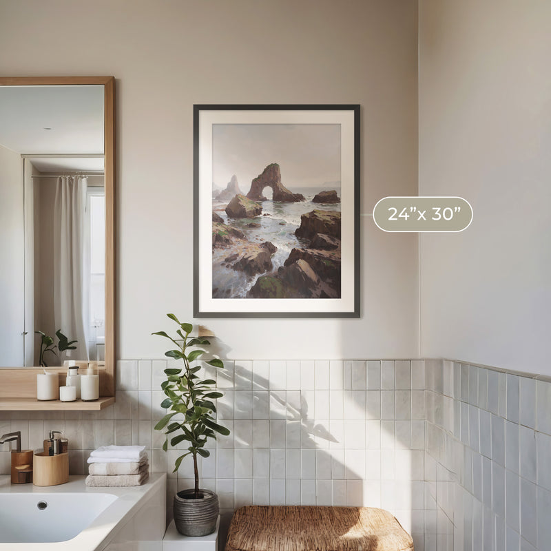 Coastal Rock Arches No1 - Sage and Rose Prints