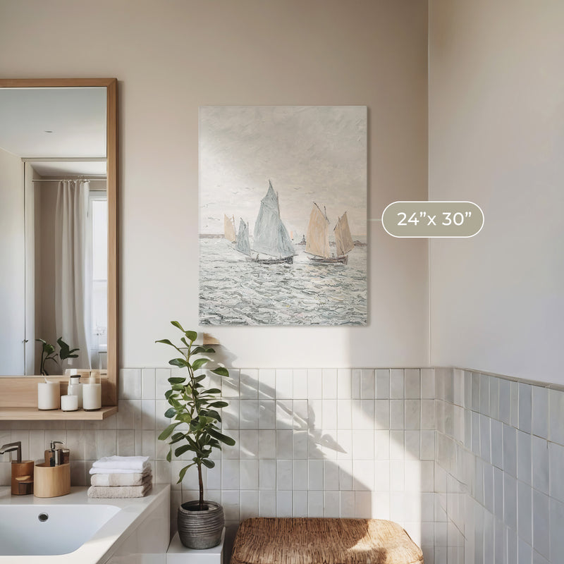 Coastal Sailboat Print - Sage and Rose Prints