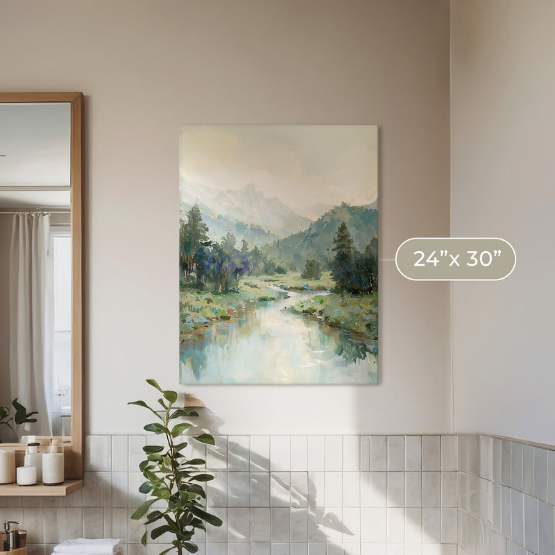 Rocky Mountain River Valley No1 - Sage and Rose Prints
