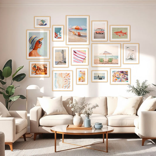 Maximalist Beach Mega Gallery Wall - Sage and Rose Prints