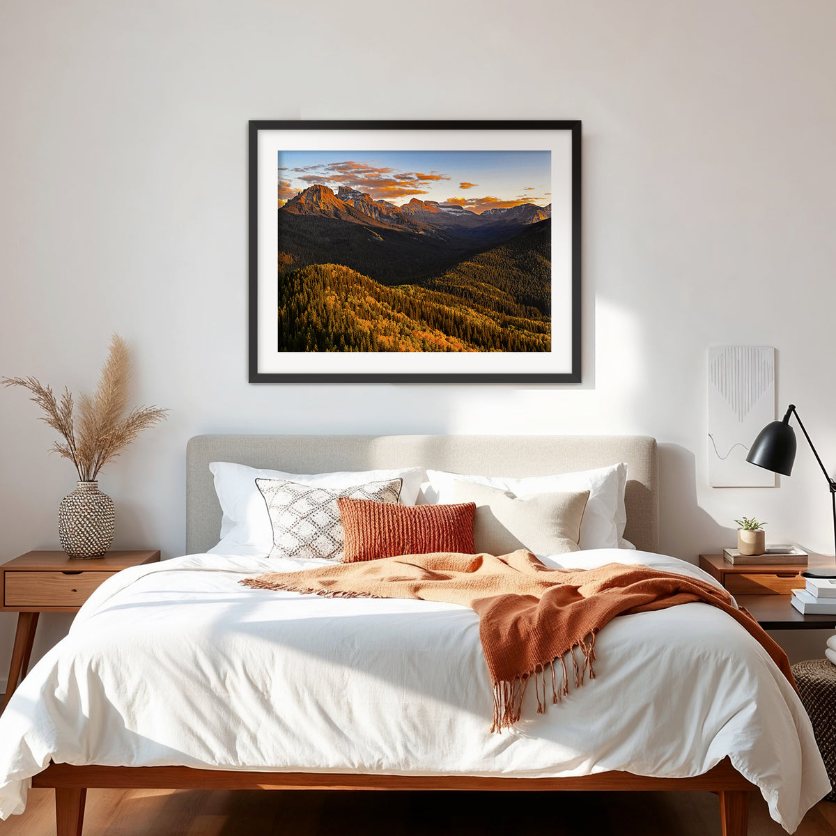 Vibrant Orange Mountain Photography