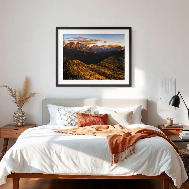 Vibrant Orange Mountain Photography - Sage and Rose Prints