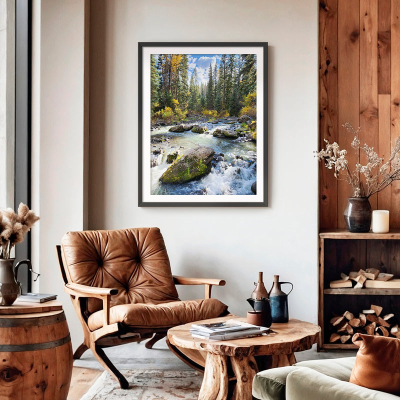 Creek in Fall Photography - Sage and Rose Prints