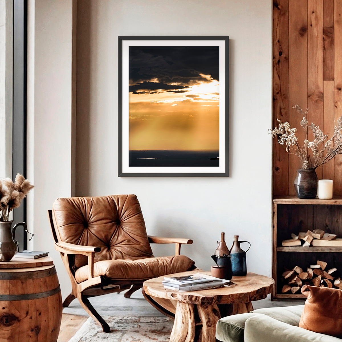 Vibrant Orange and Yellow Rays Photography - Sage and Rose Prints