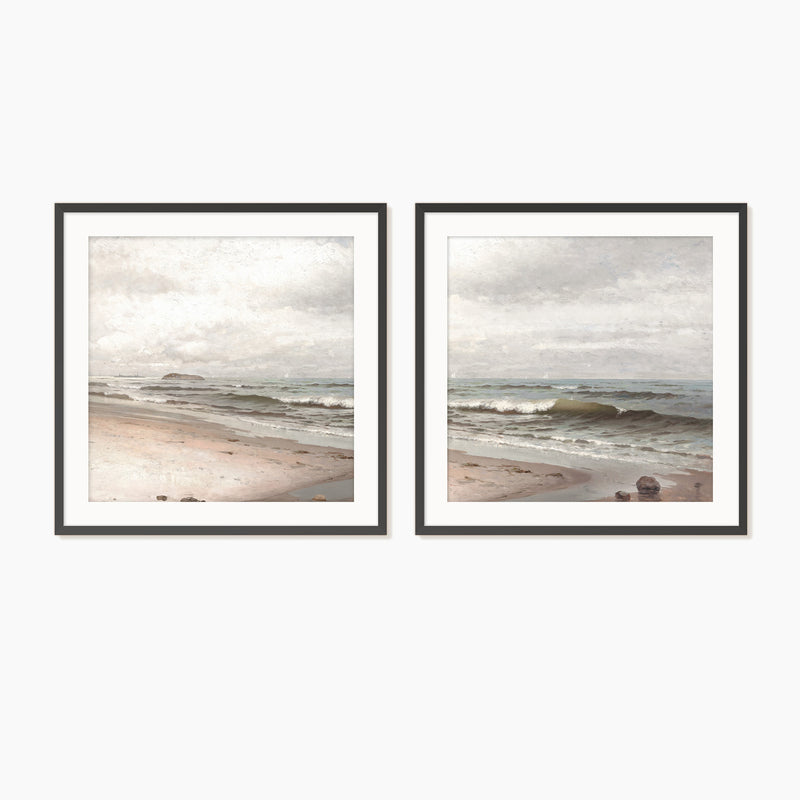 2 Piece Coastal Wall Art - Sage and Rose Prints