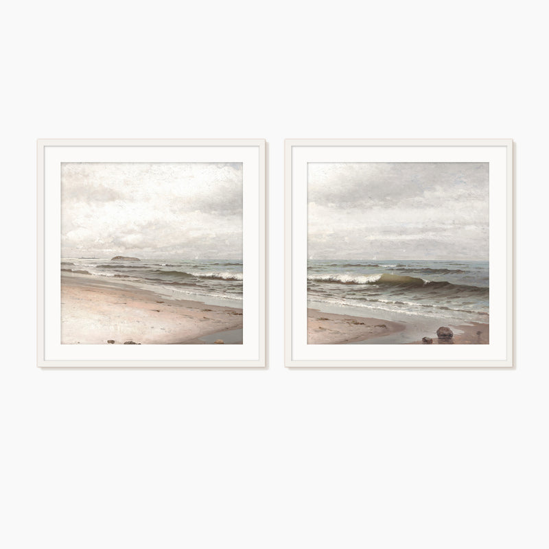 2 Piece Coastal Wall Art - Sage and Rose Prints