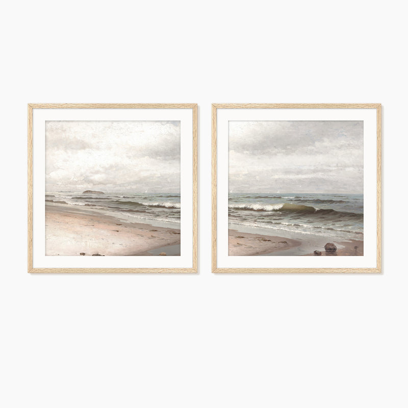 2 Piece Coastal Wall Art - Sage and Rose Prints
