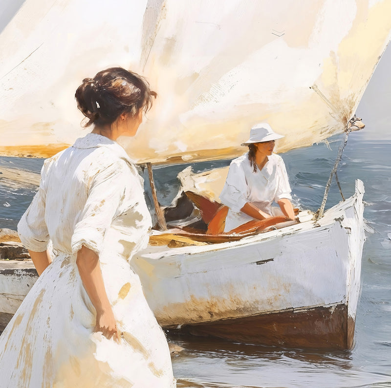 Sailboat Painting - Sage and Rose Prints