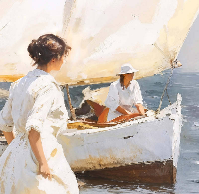 Sailboat Painting - Sage and Rose Prints