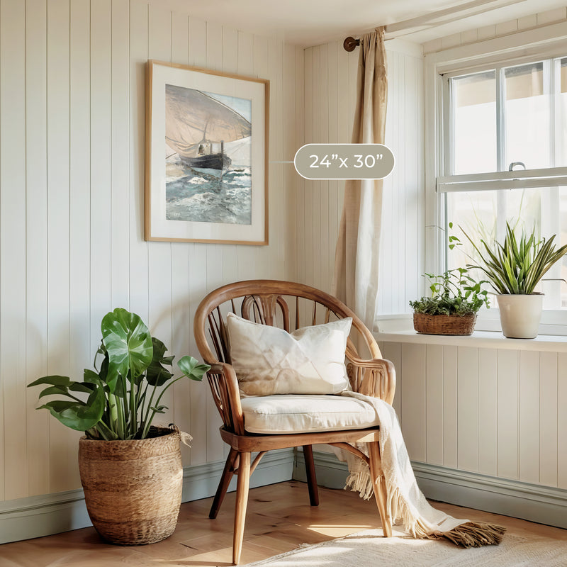 Vintage Sailboat Print - Sage and Rose Prints