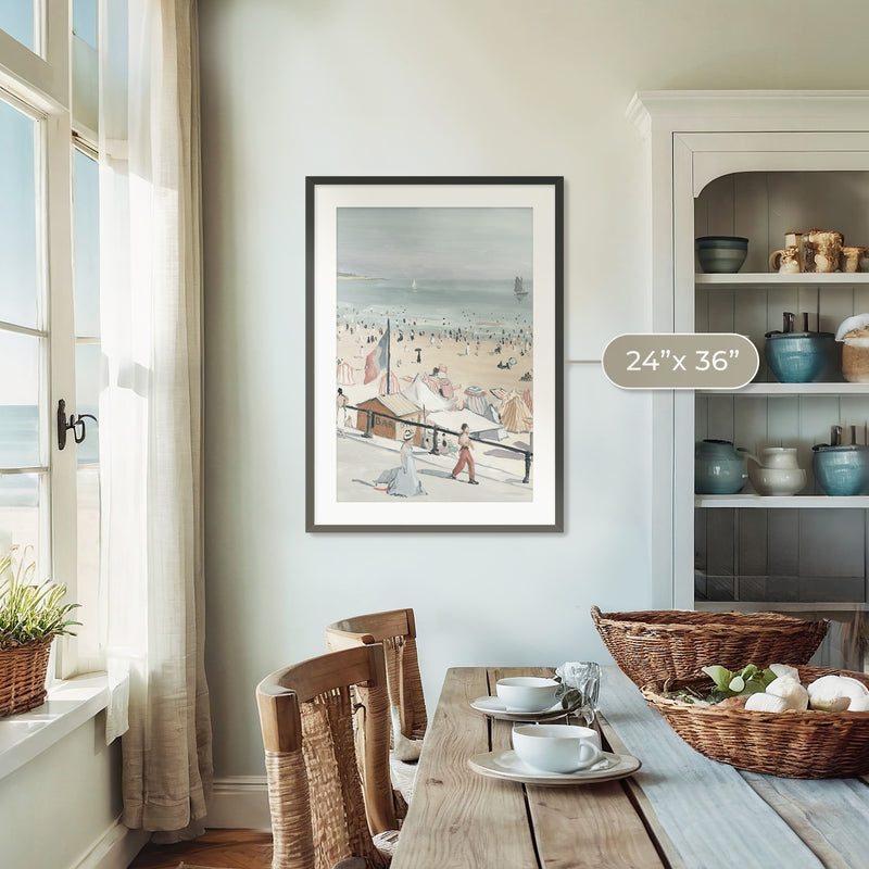 Beach Watercolor Painting - Sage and Rose Prints