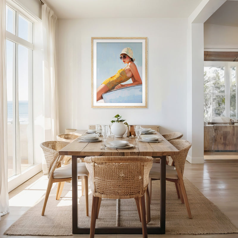 Retro At The Beach Print - Sage and Rose Prints