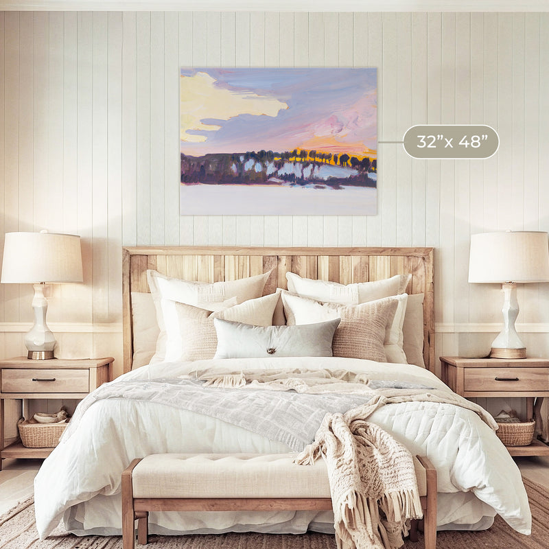 Sunset in Pastel Purple and Orange - Sage and Rose Prints