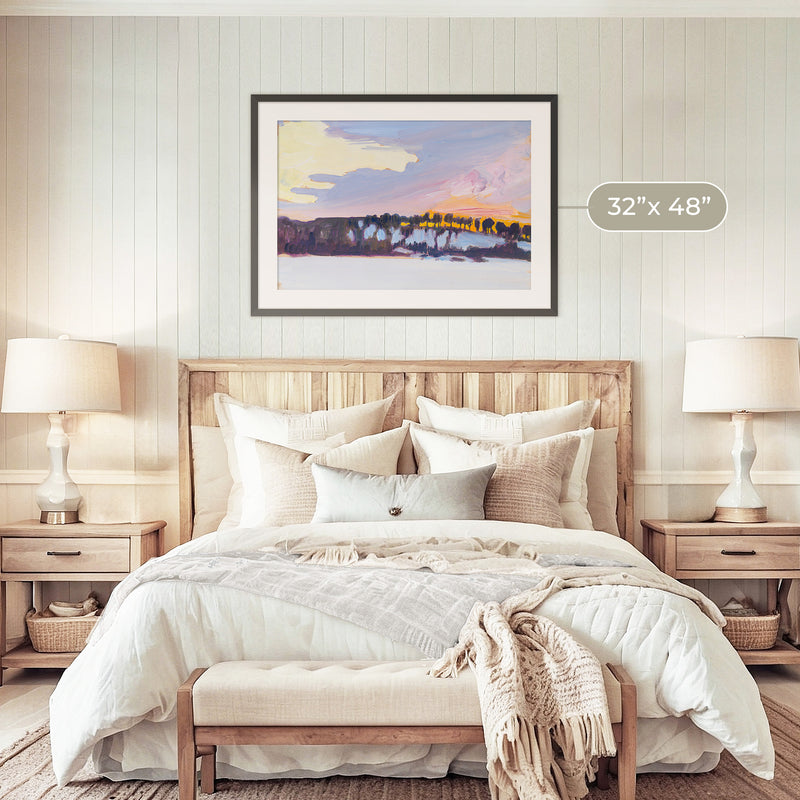 Sunset in Pastel Purple and Orange - Sage and Rose Prints