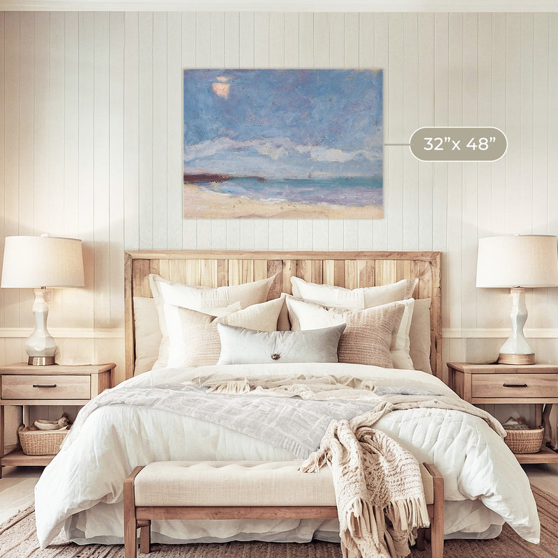 Seascape Watercolor in Periwinkle Blue - Sage and Rose Prints