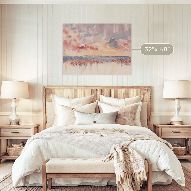 Rose Red Abstract Watercolor - Sage and Rose Prints