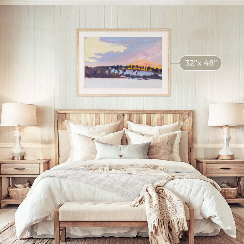 Sunset in Pastel Purple and Orange - Sage and Rose Prints