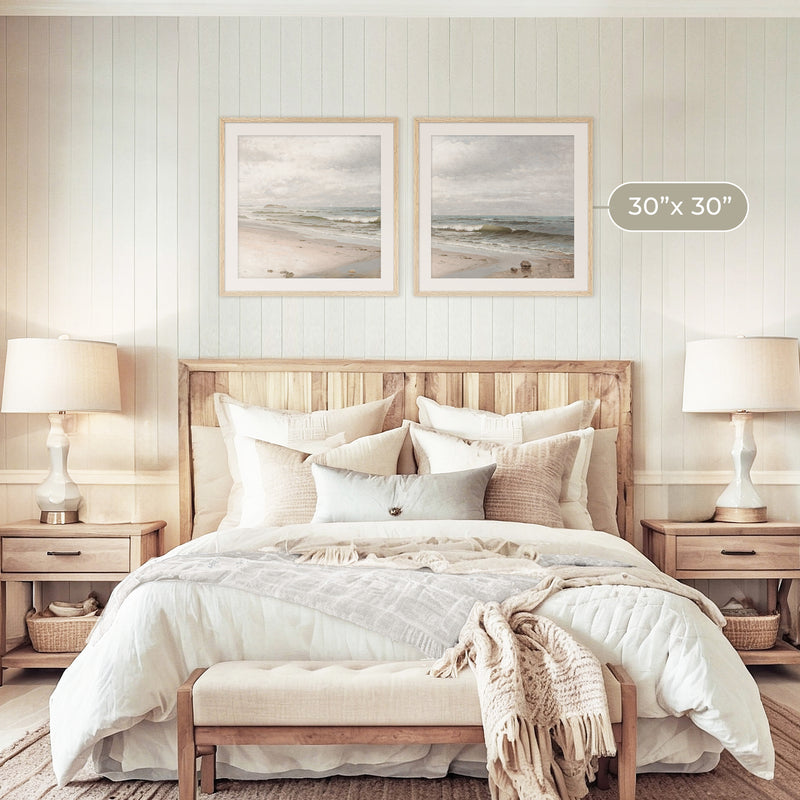 2 Piece Coastal Wall Art - Sage and Rose Prints