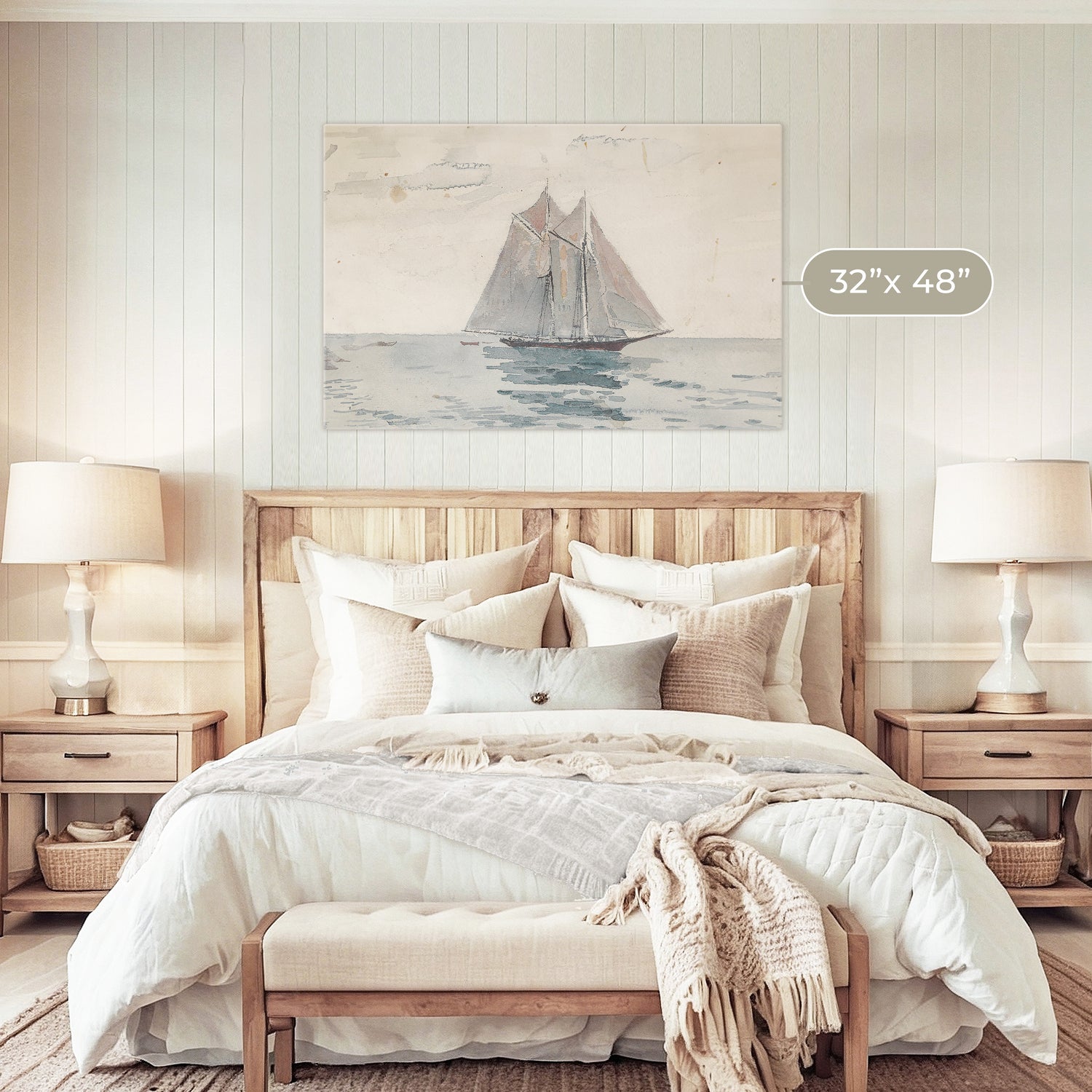 Coastal Package - Bedroom Art C 1x-16 - Sage and Rose Prints